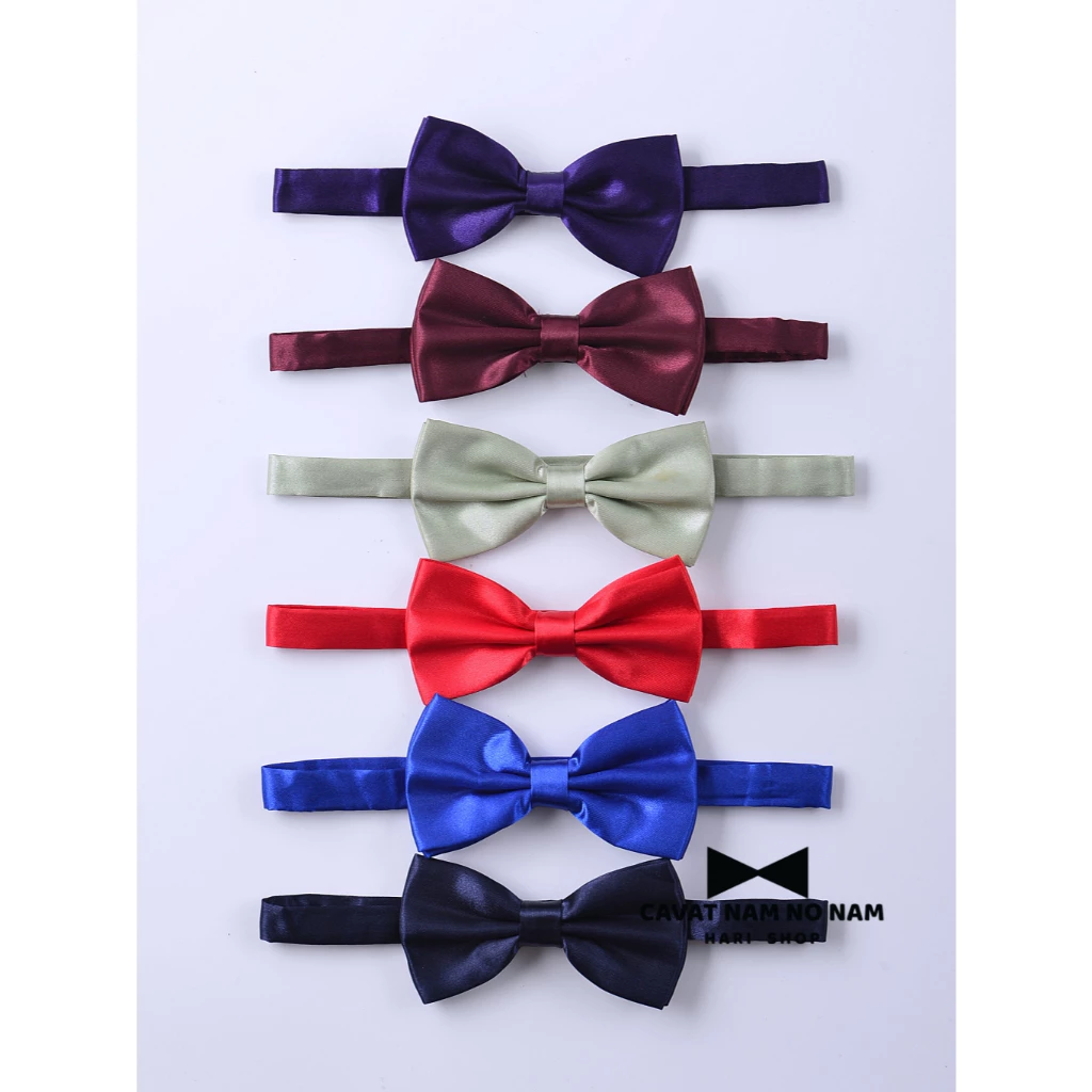 Nơ Đeo Cổ Nam Phi Bóng Satin 4 Lớp Móc Khóa Kim Loại siêu bền dùng làm đồng phục, biểu diễn, hội nghị, kỷ yếu