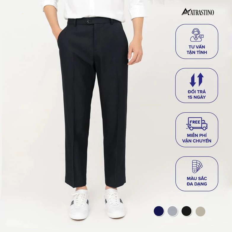 Quần âu nam Atrastino dáng slimfit , chuẩn thiết kế hàn quốc, cực tôn dáng, lịch sự, trẻ trung Chính hãng QA003