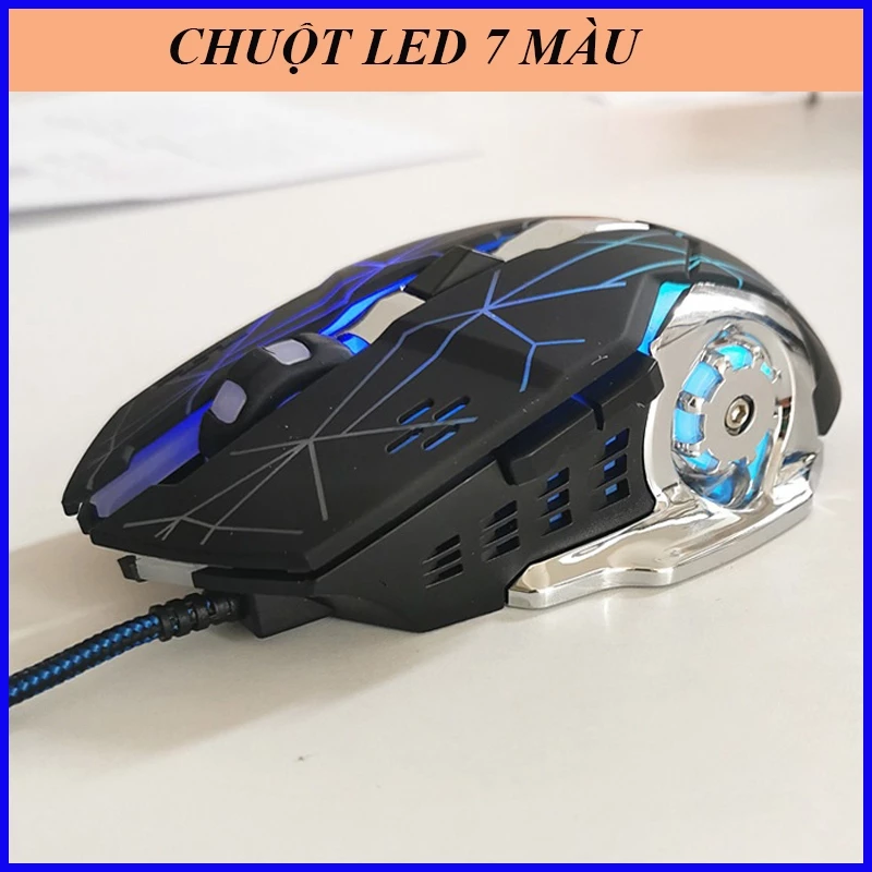 Chuột Máy Tính  Led 7 Màu, Chuột Chơi Game, Văn Phòng, Bảo Hành 24 Tháng