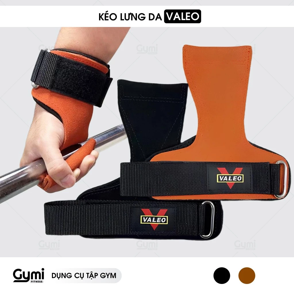 [1 Đôi] Dây Kéo Lưng VALEO - Quấn Cổ Tay Lifting Strap Da Valeo - KL-Valeo