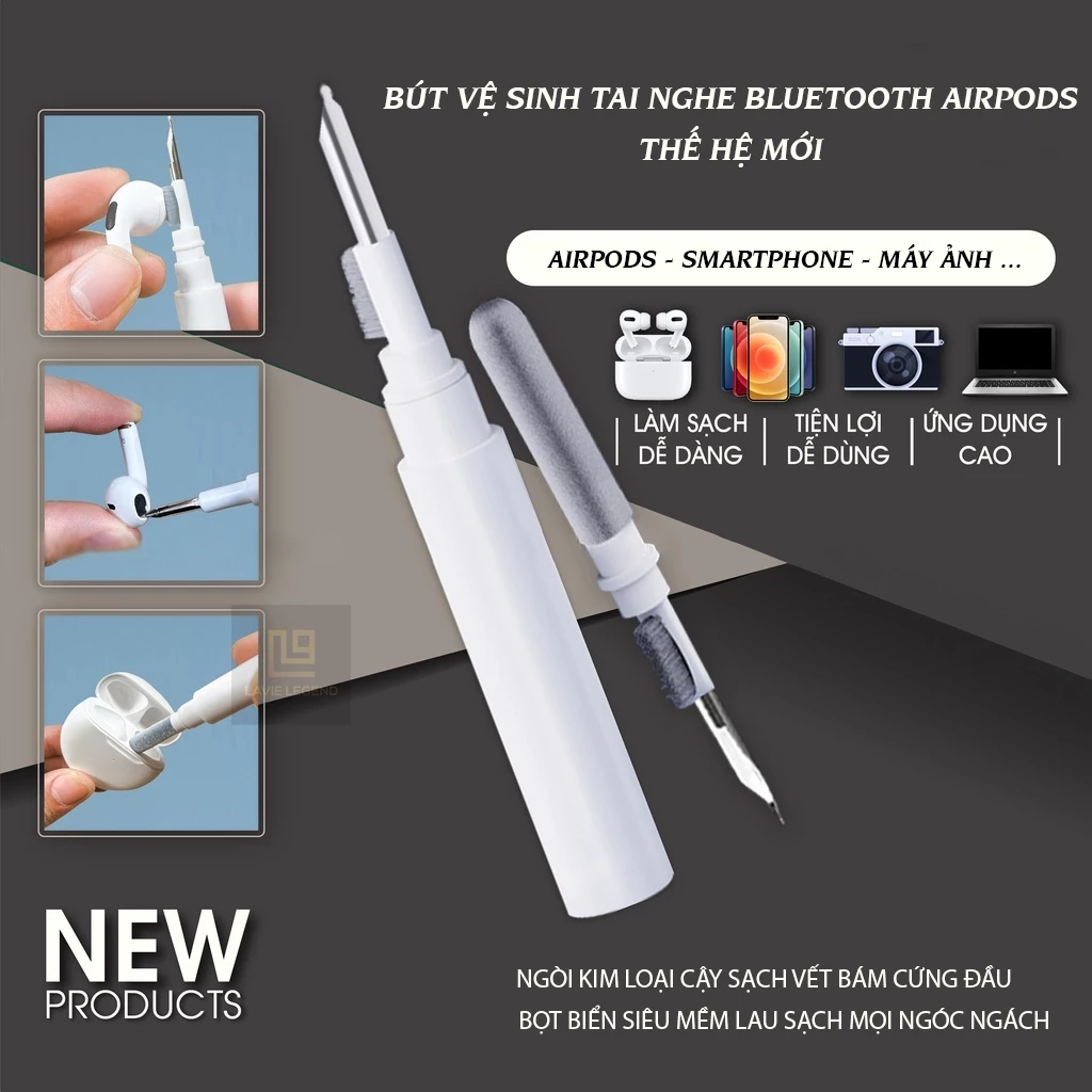 Bút vệ sinh airpod , tai nghe bluetooth đa năng làm sạch airpods điện thoại/máy ảnh mọi ngóc ngách