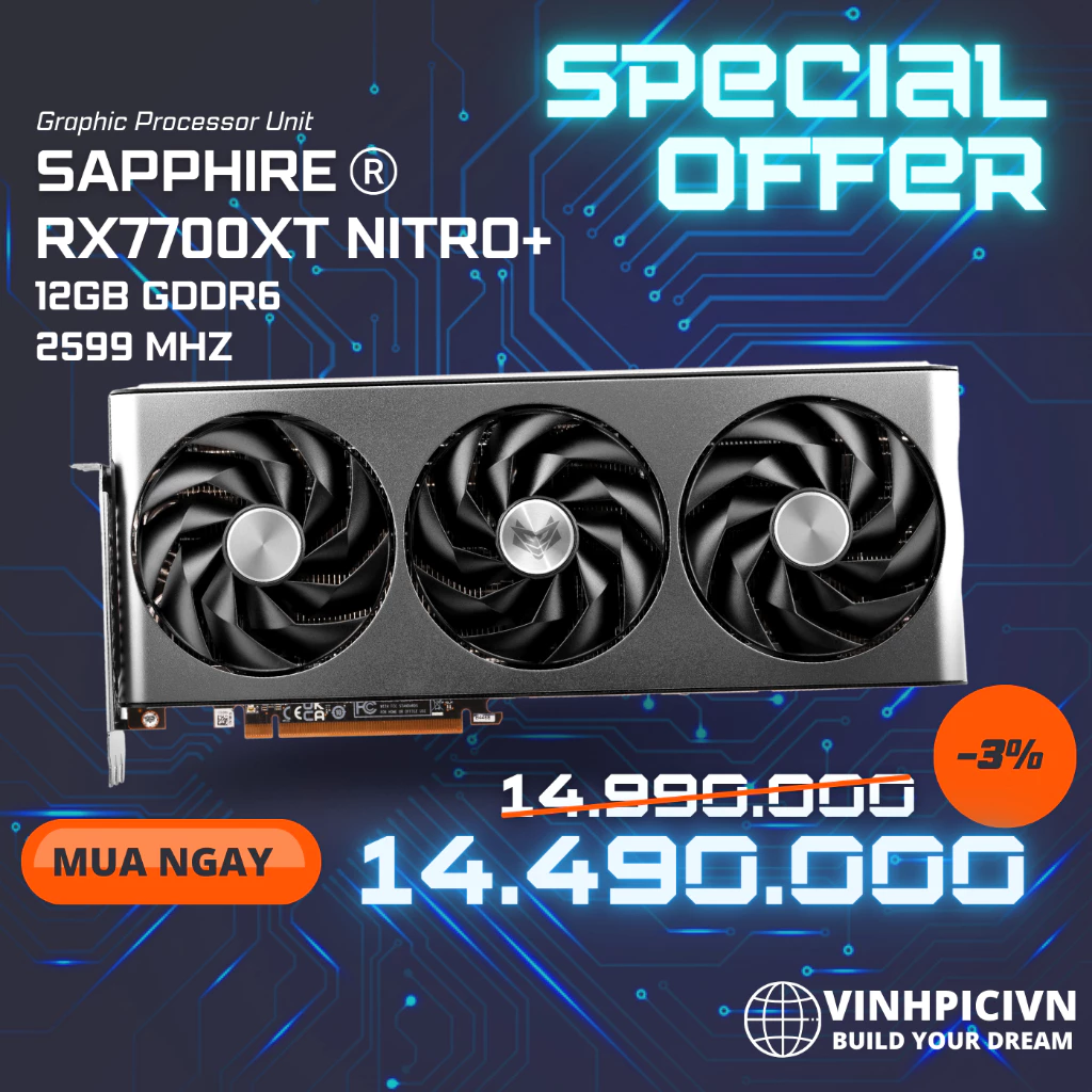 Ảnh sản phẩm: Radeon RX 7700 XT 12GB