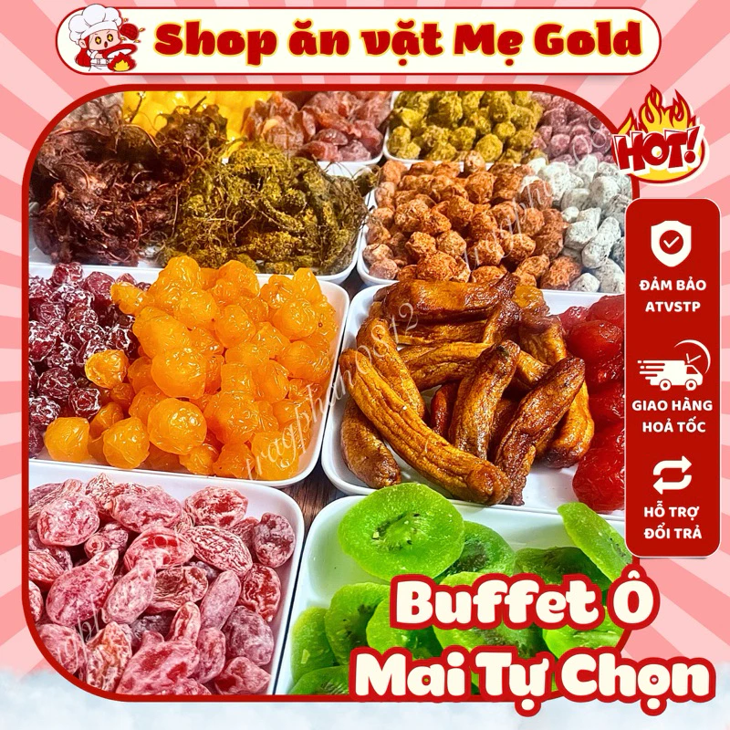 [100g dùng thử] Buffet ô mai tự chọn, mứt trái cây sấy các loại