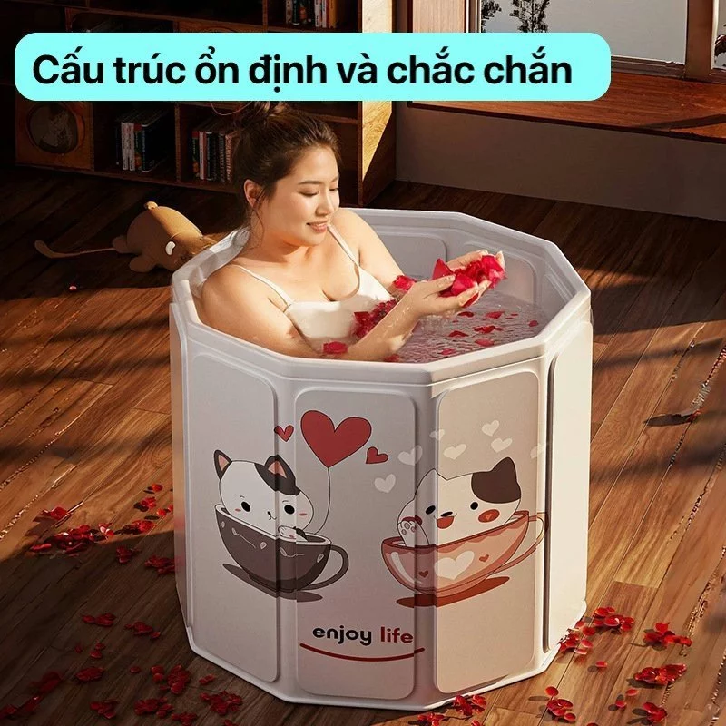 Bể bơi, Bồn tắm gấp gọn, Bể bơi không cần bơm hơi kích thước 70*66cm