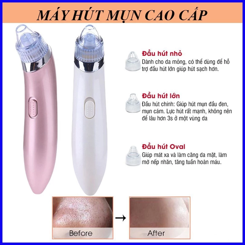 Máy hút mụn Cầm Tay, Công Nghệ Hàn Quốc Loại Bỏ Mụn Nhanh Chóng