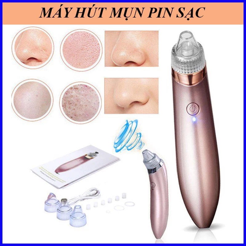 Máy hút mụn đầu đen Cầm Tay Pin Sạc, Hút Sạch Các Loại Mụn Một Cách Dễ Dàng