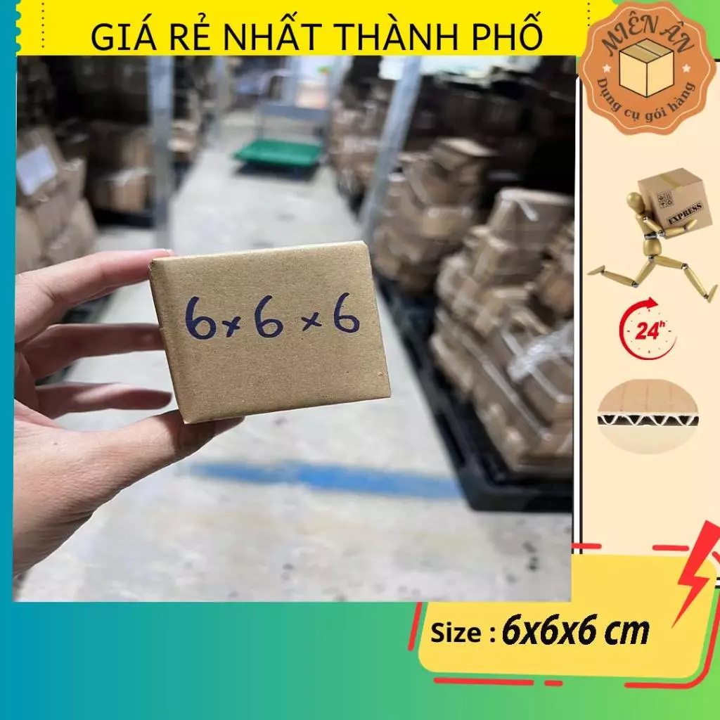 Combo 20 thùng G1 6x6x6 giấy carton gói hàng Everest