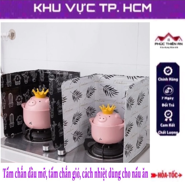 [Giá sỉ] Tấm chắn dầu mỡ, tấm chắn gió, cách nhiệt dùng cho nấu ăn