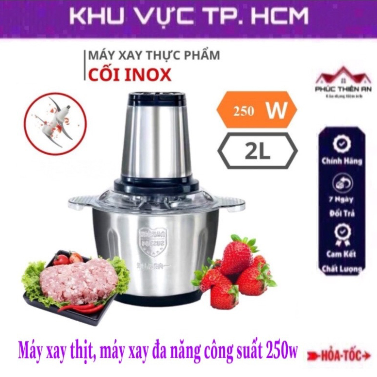 🌟BẢO HÀNH 1 ĐỔI 1🌟 Máy xay thịt, máy xay đa năng, công suất 250W, cối inox304…