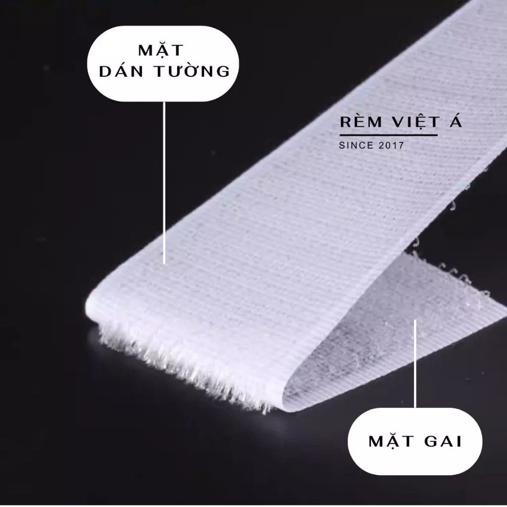 Băng dính dán tường tiện lợi,nhám xé có keo - mặt gai màu trắng (mét)