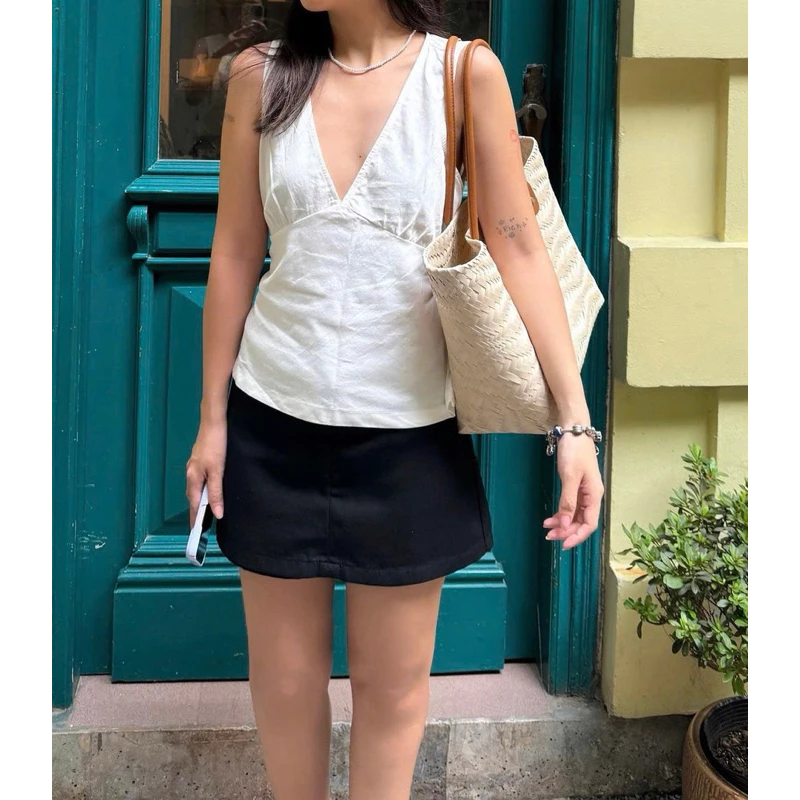 [Mya house] Áo sát nách cổ V MOLI TOP
