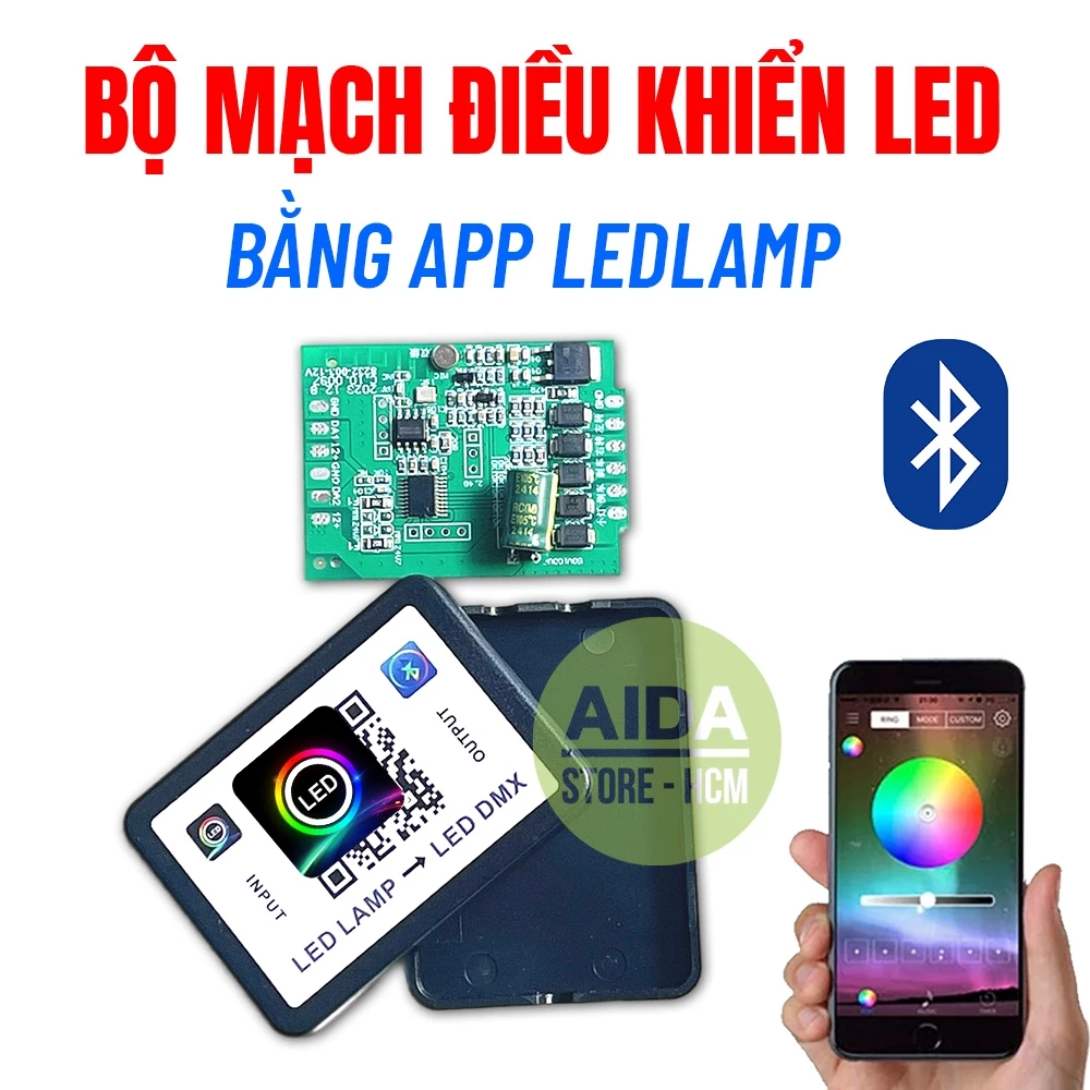 APP 𝗟𝗘𝗗𝗟𝗔𝗠𝗣 - Bộ mạch 𝗔𝗨𝗗𝗜 𝗗𝗠𝗫 kèm hộp nhựa, dây giắc tuỳ chọn