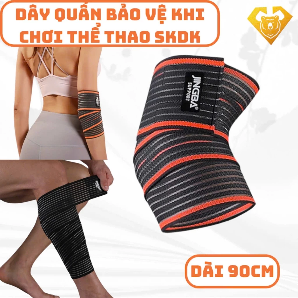 Dây Thun Y Tế Quấn Bảo Vệ Bắp Chân, Băng Quấn Mắt Cá Chân Thể Thao SKDK dài 90cm
