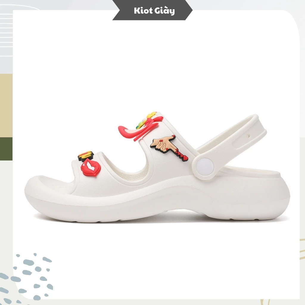 Dép Cross xăng đan nữ siêu nhẹ - Sandal nhựa cho nữ tặng kèm Sticker