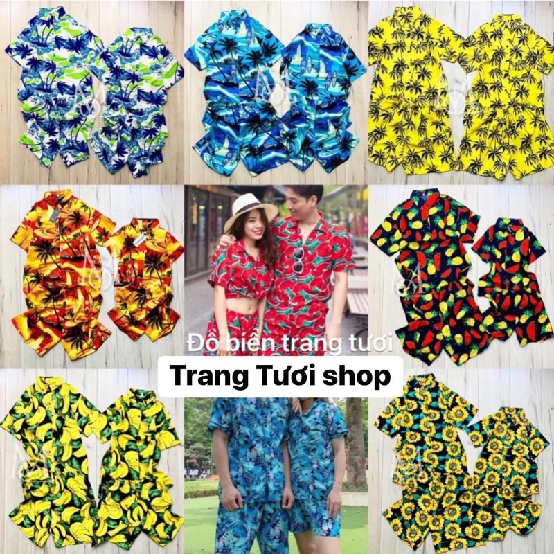 [ Giảm 10 % ]ĐỒ BỘ TRÁI CÂY ĐI BIỂN NHÓM, BỘ CÂY DỪA ĐI BIỂN GIA ĐÌNH BỘ ĐI BIỂN ĐỦ SIZE NAM NỮ TRANG TƯƠI SHOP