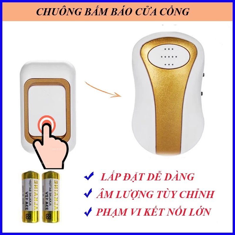 Chuông báo khách, Sử Dụng Thay Tiếng Gõ Cửa, Có Phạm Vi Báo Rộng