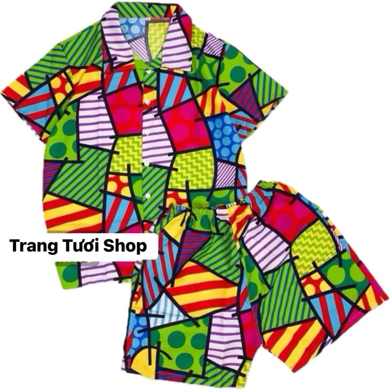(MẪU MỚI ) Bộ Đi Biển Kẻ Ô Vuông, Đồ Bộ Đi Biển Nhóm Gia đình Nam Nữ Teambuilding trang Tươi shop
