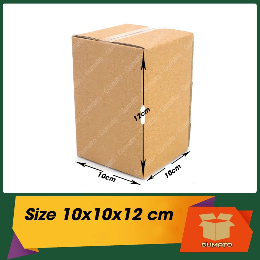 Size 10x10x12 cm, hộp giấy thùng carton gói hàng tại Gumato