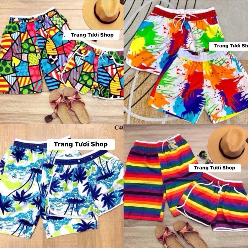 [giảm 10%]QUẦN CẶP NAM NỮ ĐI BIỂN, QUẦN ĐI BIỂN NAM NỮ GIÁ RẺ VẢI KATE THÁI TRANG TƯƠI SHOP