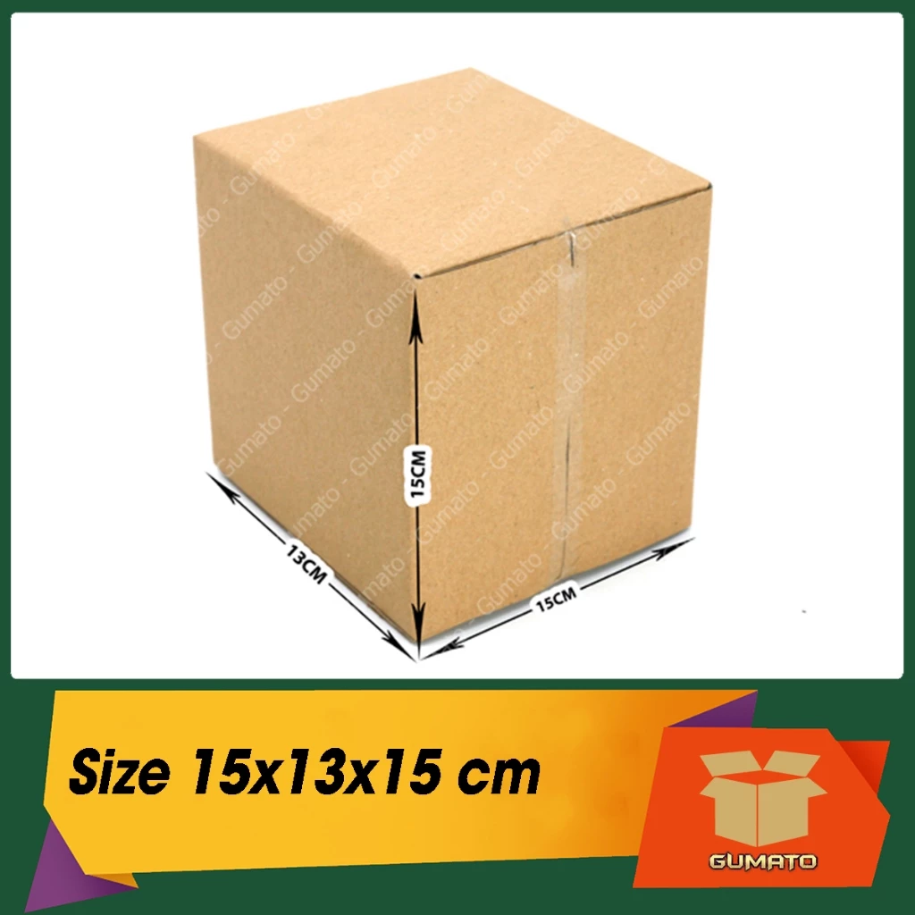 Size 15x13x15 cm, hộp giấy thùng carton gói hàng tại Gumato (Mã số P31)