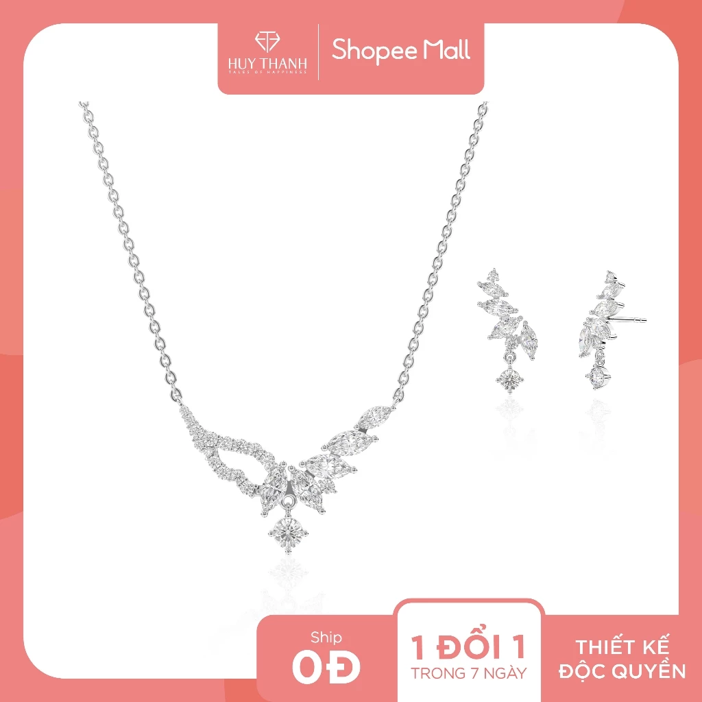 Bộ Trang Sức Vàng Tây 14K PTB375 Huy Thanh Jewelry