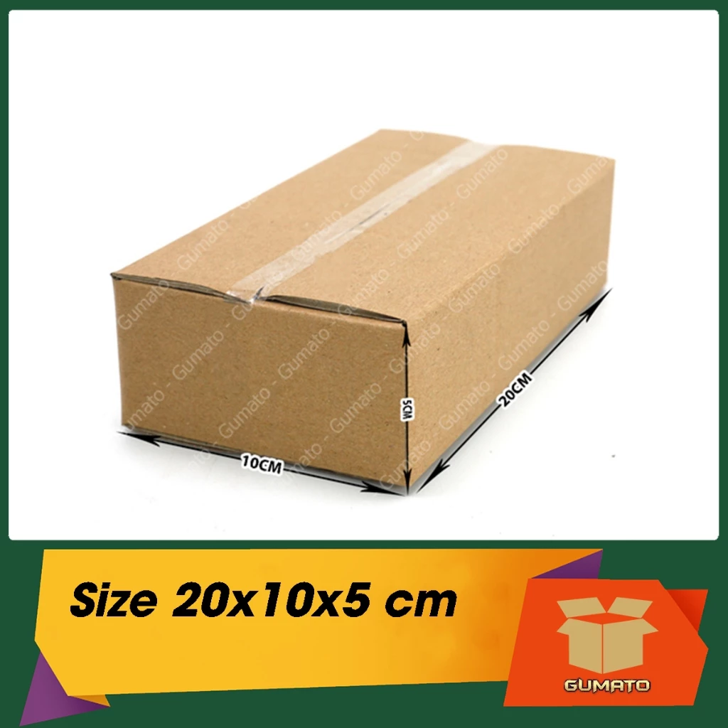 Size 20x10x5 cm, hộp giấy thùng carton gói hàng tại Gumato (Mã số P43)