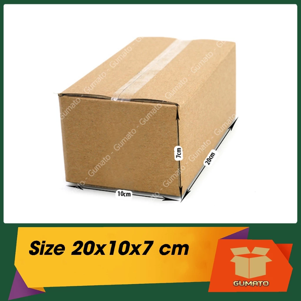 Size 20x10x7 cm, hộp giấy thùng carton gói hàng tại Gumato (Mã số P44)