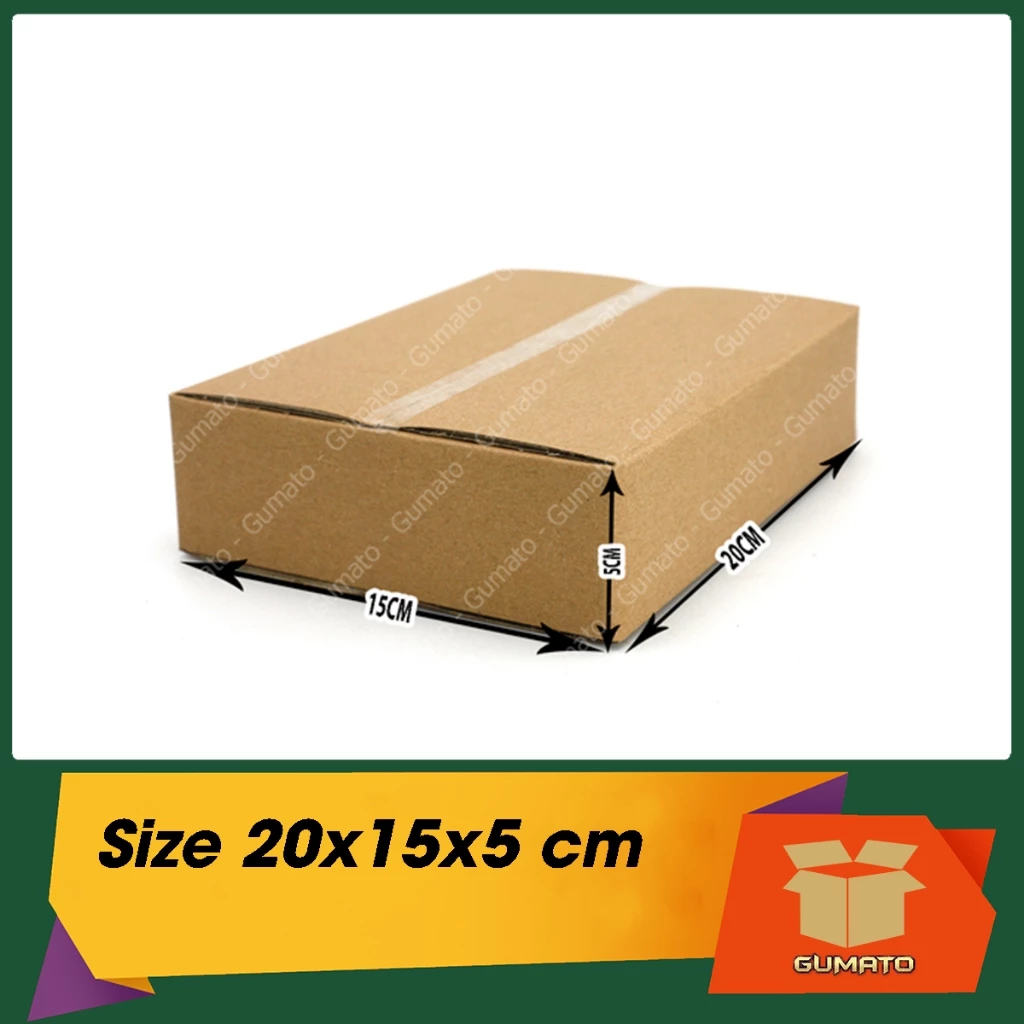 Size 20x15x5 cm, hộp giấy thùng carton gói hàng tại Gumato (Mã số P53)