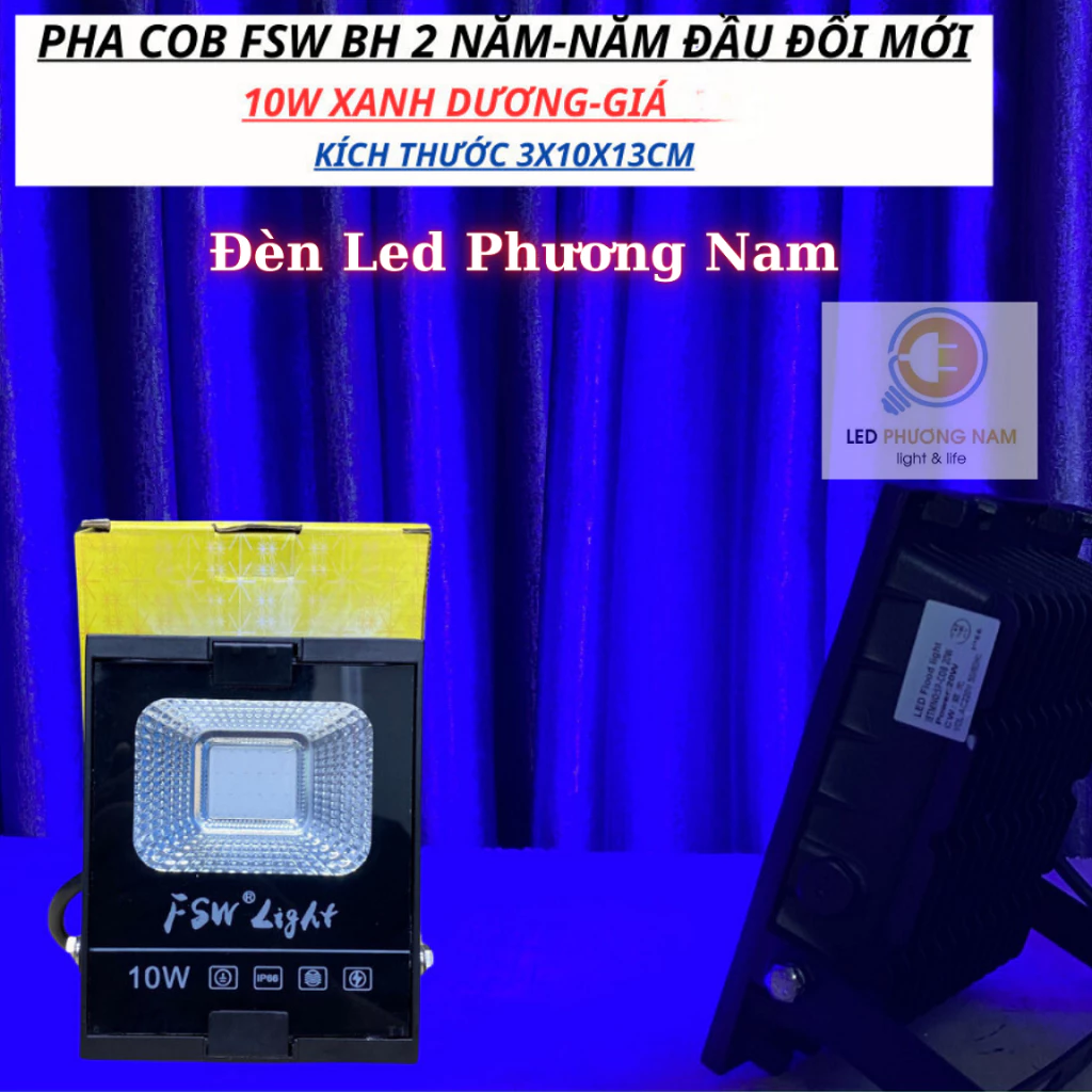 Đèn Led Pha Màu Đỏ/Lá/Dương/Trắng/Vàng 10w - 20w - 30w - 50w, Đổi Màu RGB