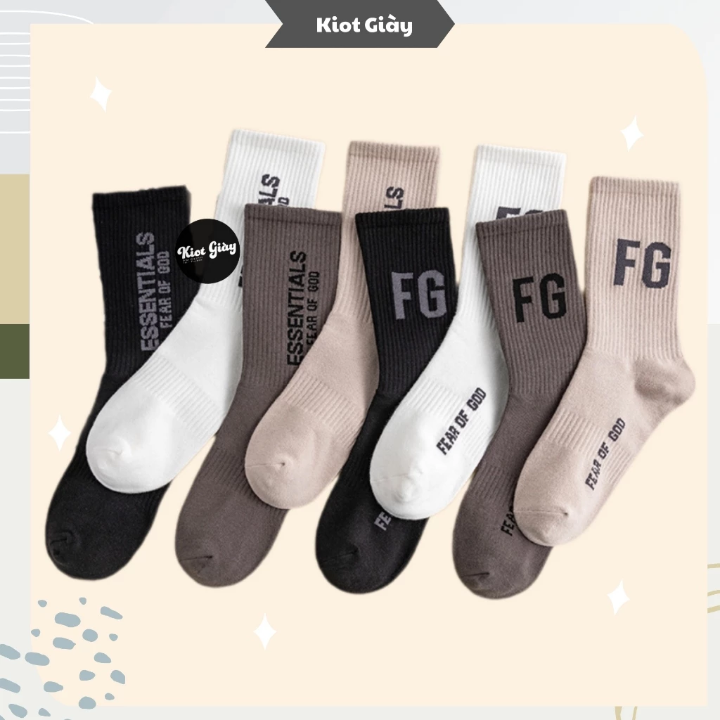Tất Fear of God cổ cao - Vớ Essentials FOG cao cổ streetwear nam nữ