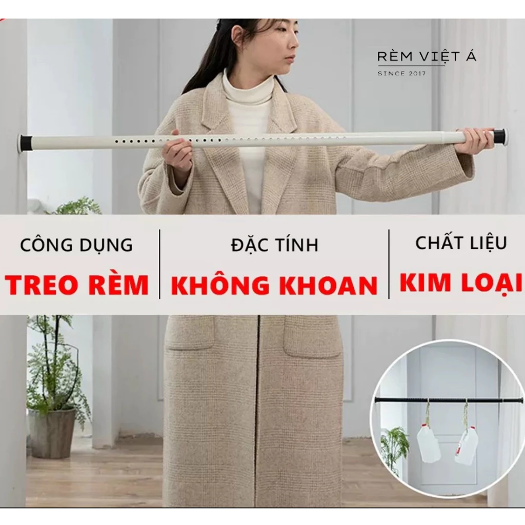 Thanh Treo Rèm Đa Năng - Không Cần Khoan Tường,Lắp Đặt Dễ Dàng,Tiện Lợi
