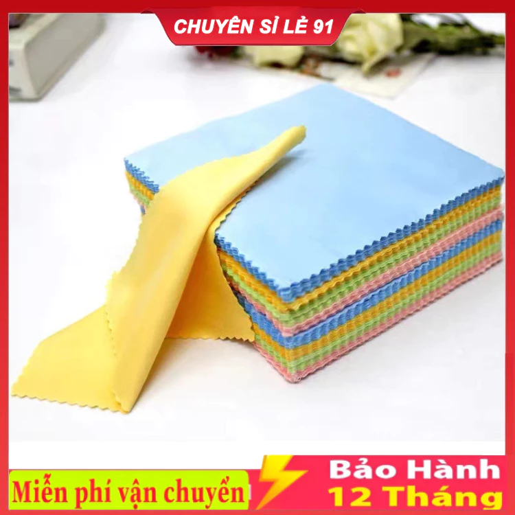 COMBO 20 CÁI khăn lau kính đa năng - Lau mắt kính cận, mặt kính điện thoại sáng bóng, làm sạch vét bụi bẩn