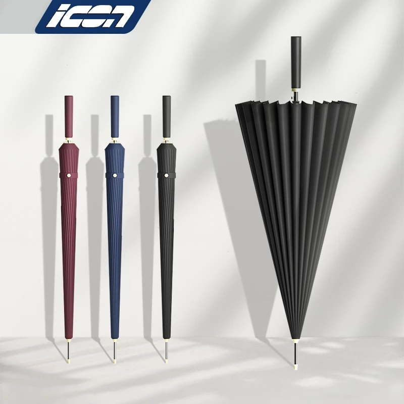ICON Dù Che Mưa Nắng 24 Xương Cán Dài Thẳng Cỡ Lớn Chống Gió Tiện Dụng, Siêu To Cỡ Lớn Che Nắng Mưa, Chống Tia UV