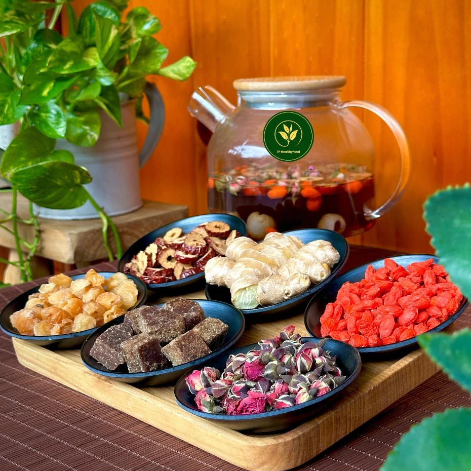 TRÀ TỐ NỮ THẢO MỘC - TRÀ GỪNG THẢO MỘC Giảm đau kỳ kinh, ấm bụng, thanh lọc cơ thể, dưỡng huyết.