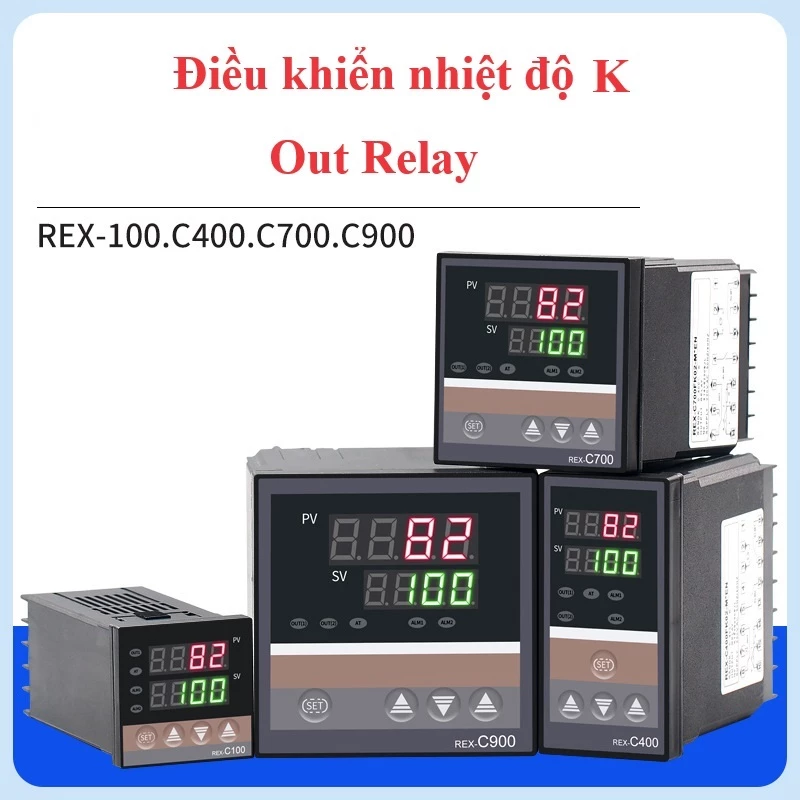 Bộ điều khiển nhiệt độ REX C100, C700 M*DA 0-400 Độ C, Ngõ ra SSR hoặc RELAY