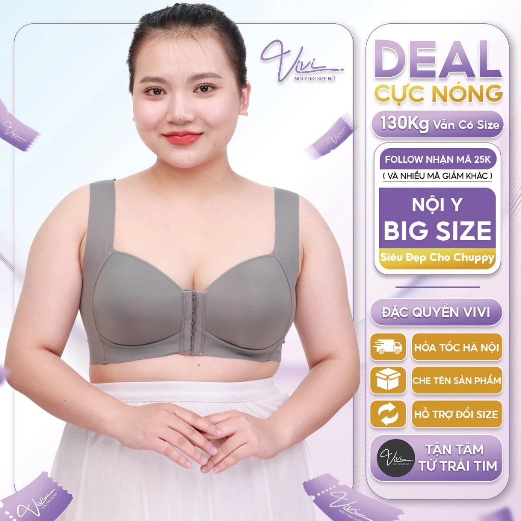 Áo lót Bigsize nữ mặc Áo Dài Che khuyết điểm - Big size không lộ ngấn mỡ - Không gọng, Bản to- A1