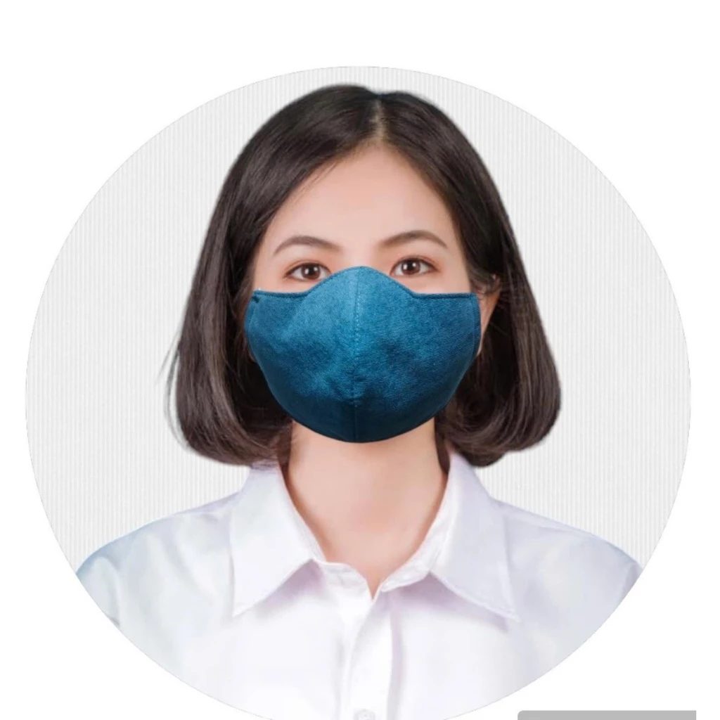 Khẩu trang vải nhung tăm trơn che nắng 3 lớp, nhiều màu, tái sử dụng