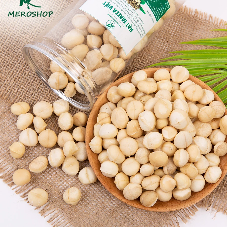 500Gr Nhân macca sấy chín nguyên hạt. Có hồ sơ công bố, xuất hóa đơn công ty đầy đủ
