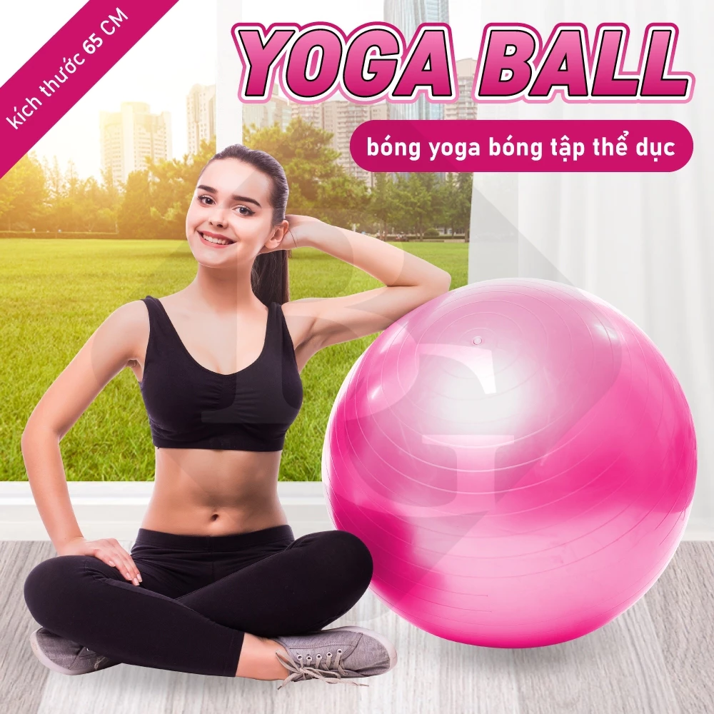 (MALL-85cm) BG Bóng Tập Yoga KÈM BƠM (LỰA CHỌN PHÂN LOẠI) Nhiều Màu Cao Cấp TÍM-XANH-HỒNG-XÁM