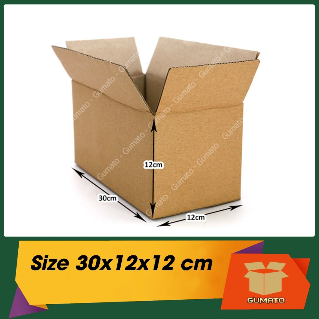 Size 30x12x12 cm, hộp giấy thùng carton gói hàng tại Gumato (Mã số P79)
