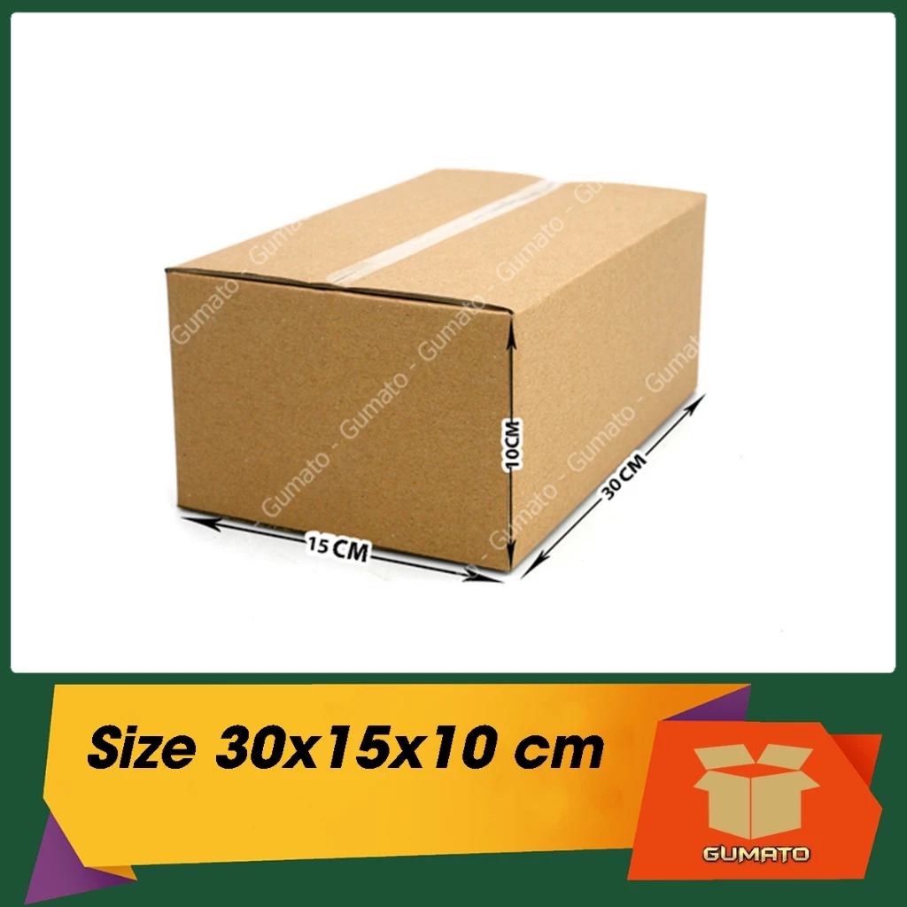 Size 30x15x10 cm, hộp giấy thùng carton gói hàng tại Gumato (Mã số P81)