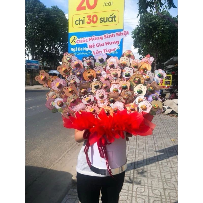 (set 50-100c) Set giấy cài kẹo mút, cài bút siêu xinh