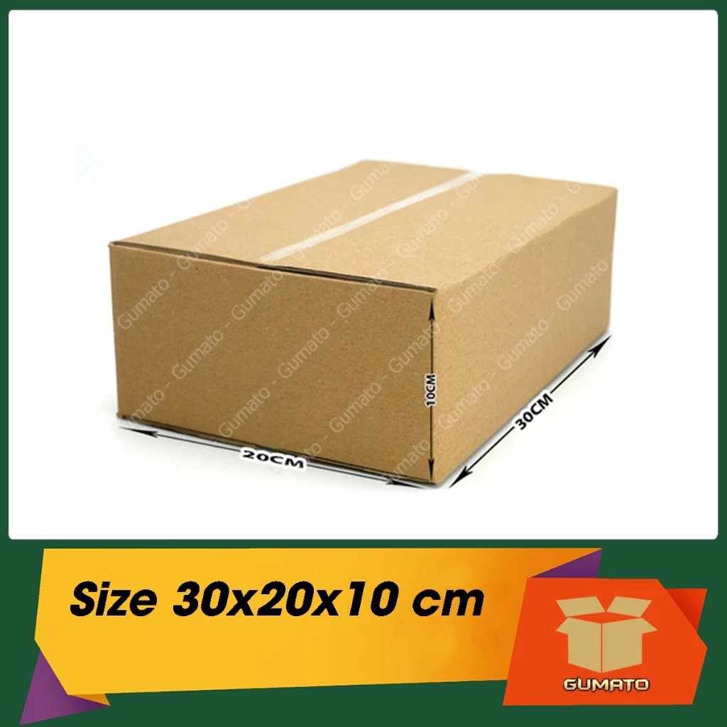 Size 30x20x10 cm, hộp giấy thùng carton gói hàng tại Gumato (Mã số P82)