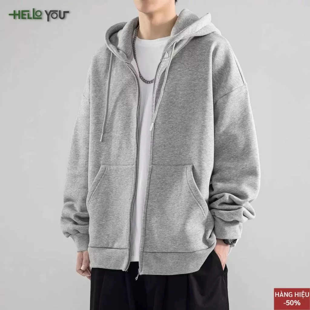 Áo sweater LOGO  Form Rộng, Áo hoodie zip khóa nỉ UNISEX Nam Nữ  mặc cực chất