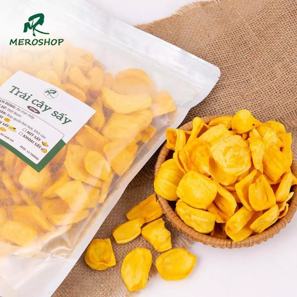 250Gr Mít thái Sấy giòn (túi nhỏ). Có hồ sơ công bố, xuất hóa đơn công ty đầy đủ