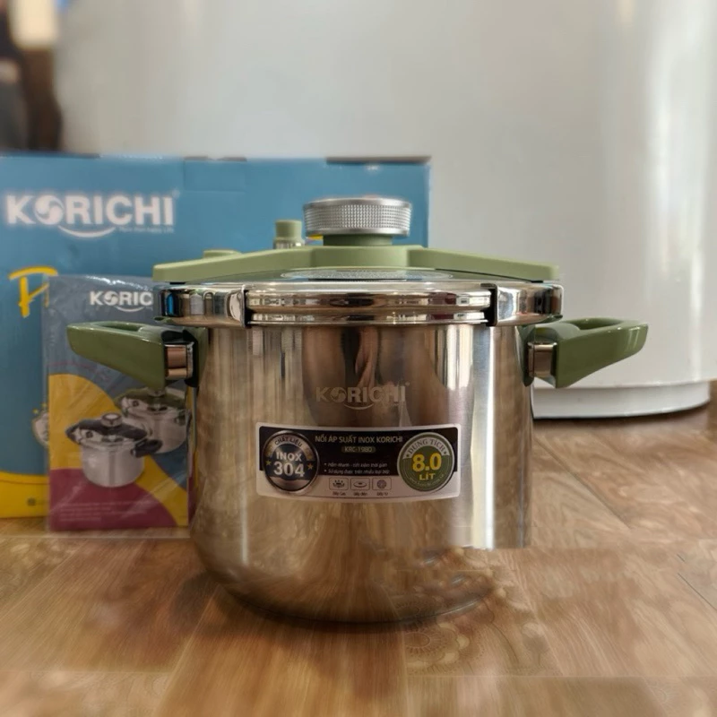 🎀Nồi Áp Suất Cơ Đáy Từ (Đun Từ,Gas,Hồng Ngoại) inox 304 Nguyên Khối-Bảo Hành 5 Năm