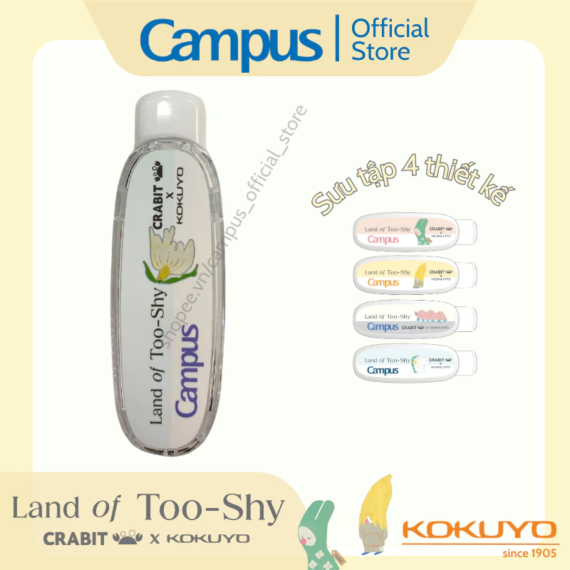 Băng Xoá Kéo / Bút Xoá Giấy Dạng Băng Kéo Nhỏ Gọn Đầu Bấm Tiện Lợi Land of Too-Shy Campus
