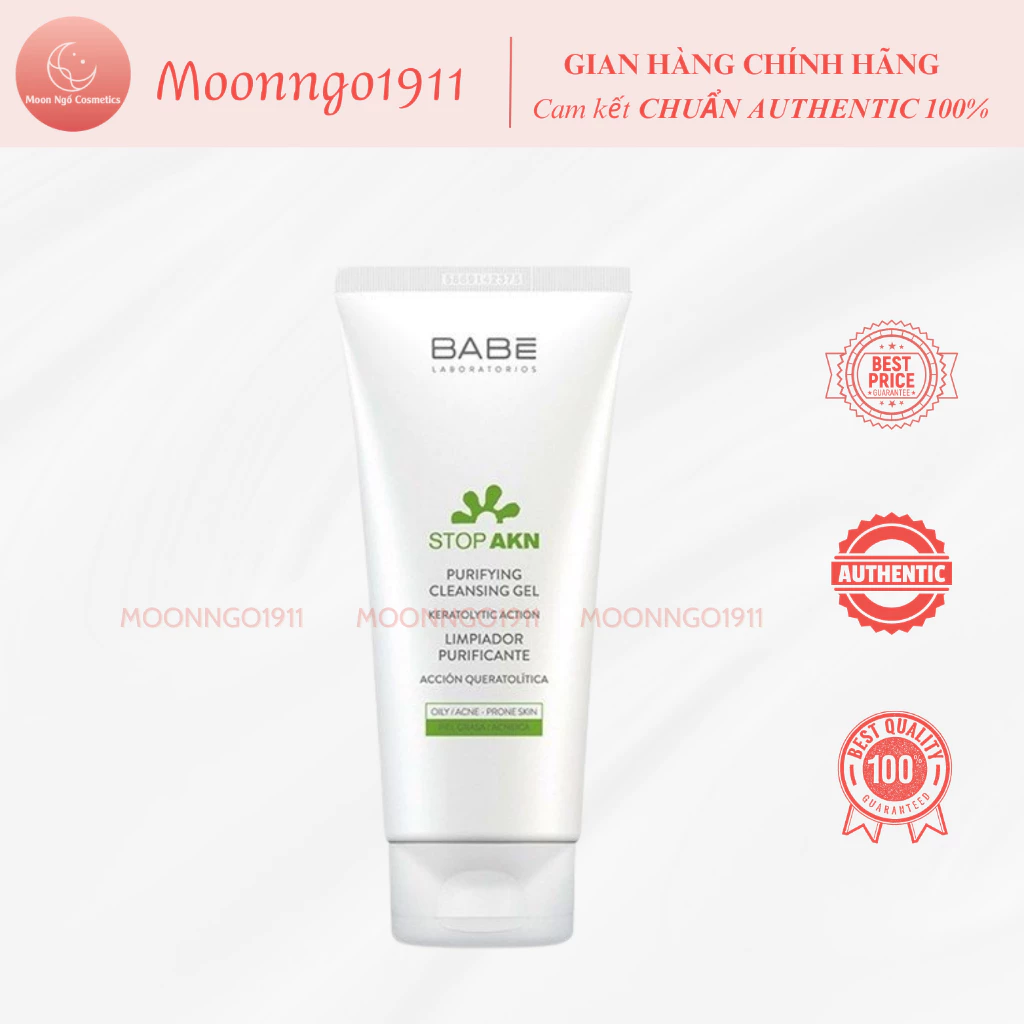 [Hàng Công Ty] SỮA RỬA MẶT BABE STOP AKN PURIFYING CLEANSING GEL