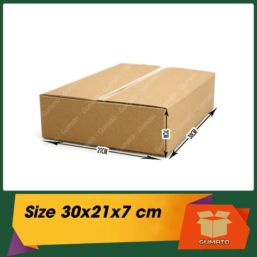 Size 30x21x7 cm, hộp giấy thùng carton gói hàng tại Gumato (Mã số P85)