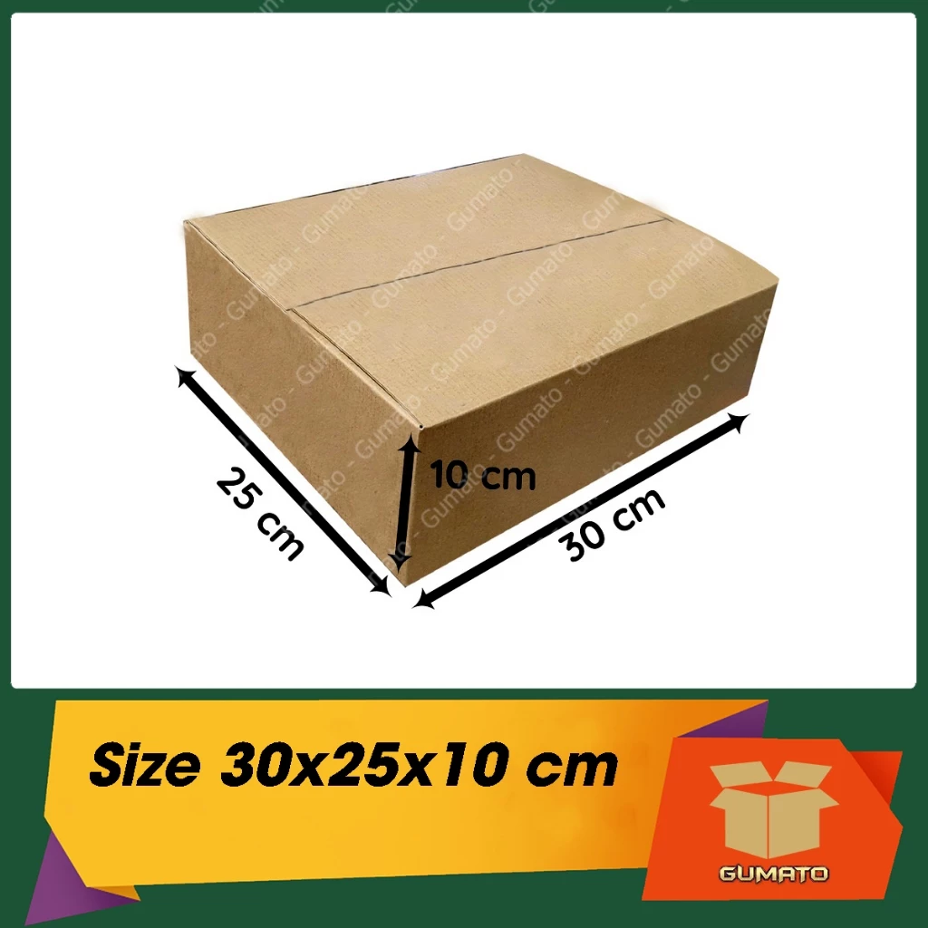 Size 30x25x10 cm, hộp giấy thùng carton gói hàng tại Gumato